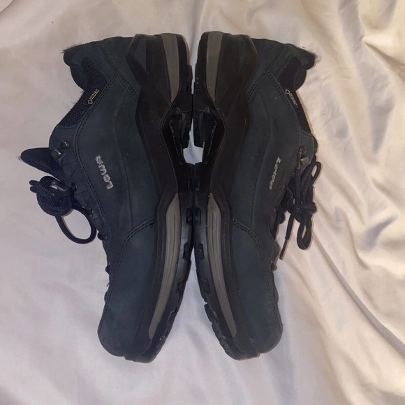 LOWA Lowa RENEGADE‎ GTX LO Black Leather Hiking Shoes Mens Size US 11 Gore-Tex - Picture 4 of 12